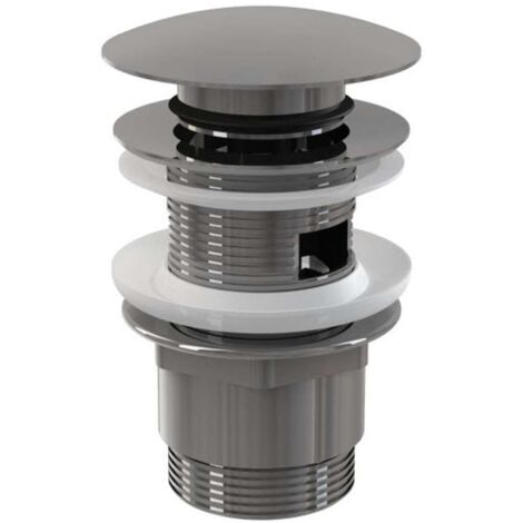 alcadrain Ablaufventil für die Waschbecken CLICK/CLACK 5/4" Ganzmetal mit Überlauf, großer Stopfen