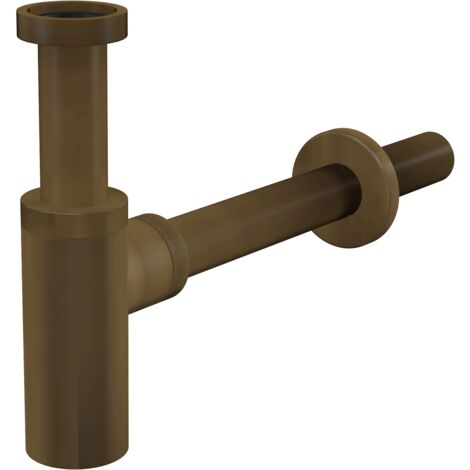 AlcaDrain Design Siphon 1 1/4" rund, Ganzmetall Bronze antic