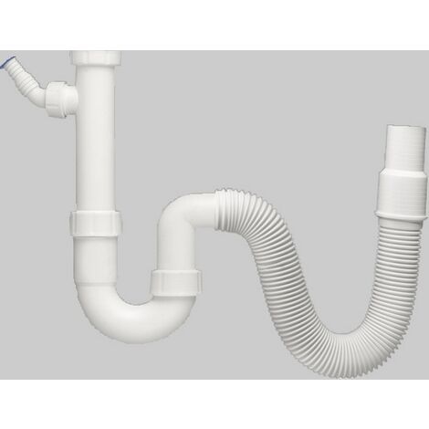 Haas Spülen-Röhrensiphon 1 1/2 mit Flexi-Schlauch und Geräteanschluss