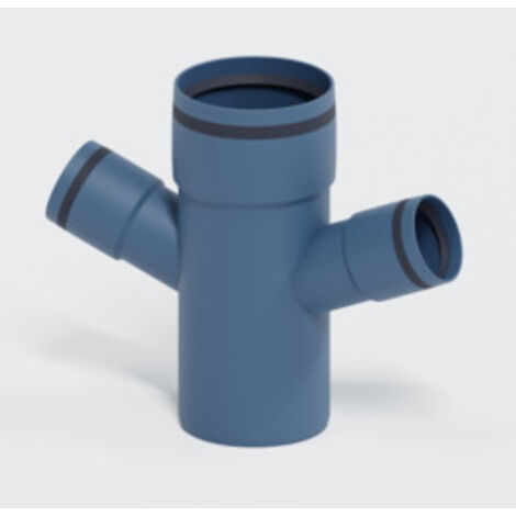 PoloPlast POLO KAL XS Doppelabzweig DN 90/50/50, 67,5 Grad, Horizontal