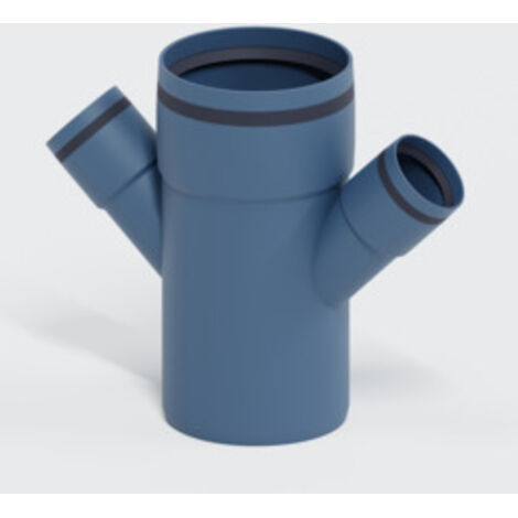 PoloPlast POLO KAL XS Doppelabzweig DN 110/50/50, 45 Grad, Horizontal