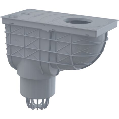 Alcadrain Universal-Regensinkkasten 300×155/110 mm Abgang senkrecht, Grau
