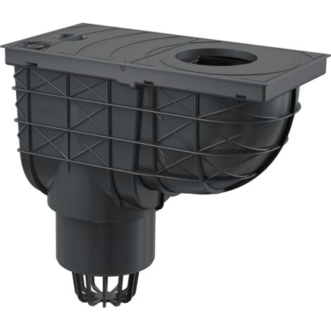 Alcadrain Universal-Regensinkkasten 300×155/110 mm Abgang senkrecht, Schwarz