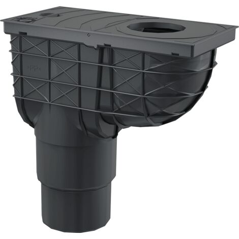 Alcadrain Universal-Regensinkkasten 300×155/125/110 mm Abgang senkrecht, Schwarz