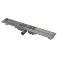 Alcadrain Duschrinnen - Duschrinne Low 115 cm, mit Rand für Lochrost, Edelstahl APZ101-1150
