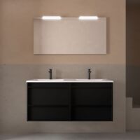 Salgar Möbel + Waschbecken ATTILA 1200 4 Schubladen BLACK SATIN