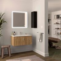 Salgar Schrank wandhängend BIBA 900 1 Metallschublade und versteckter Schublade EICHE AFRIKA 897 x 405 x 450 mm