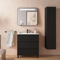 Salgar Schrank SPIRIT 800 3 Metallauszug mit Softeinzug BLACK VELVET 797 x 810 x 450 mm