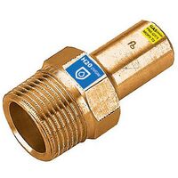 1/2x15mm Einsteckstück mit A Gewinde aus Rotguss Kombifitting Frabo DVGW