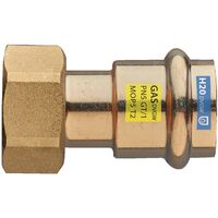 Frabo Verschraubung mit Schwenk-Mutter flachdichtend 1 1/4 x 28 mm Rotguss
