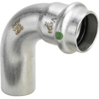 Viega Sanpress Inox Bogen 435721 22mm, 90Grad, Stahl nichtrostend, SC-Contur