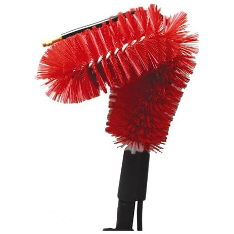 Venteo – Brosse de nettoyage de gouttière flexible – Embout à pulvérisation d'eau – Compatible PVC, aluminium, zinc – Nettoyage en profondeur