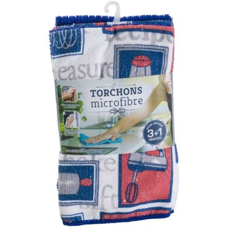 venteo - 4 Torchons Microfibres (1/4)