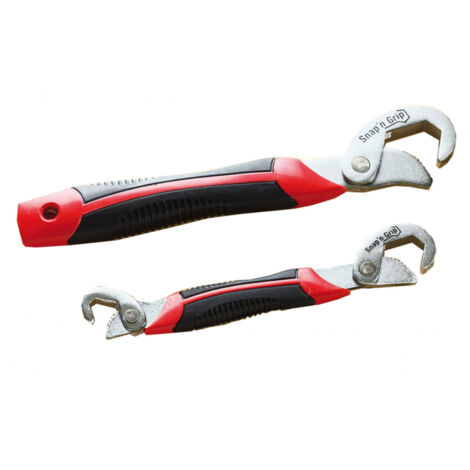 Venteo – Clé à molette Snap'n Grip – Lot de 2 clés universelles – Largeur d'ouverture ajustable – Pour écrous et vis de toutes tailles (1/8)