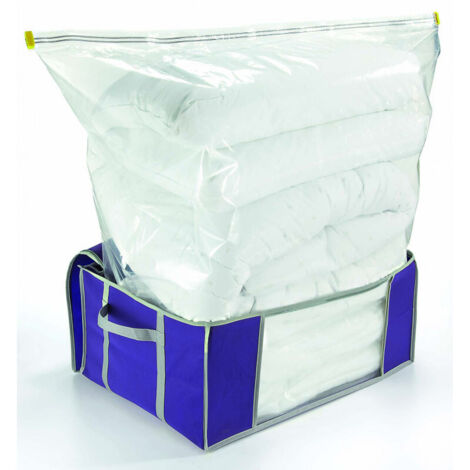 RangeMax petit modèle 154L - Venteo - Housse de rangement 154L - Idéal avec les textiles encombrants - Inclus sac sous