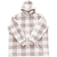 ROSE/MARRON 0.09 VENTEO - Plaid à Capuche Cadeau pour Homme Femme Pull Femme et Pyjama Femme Ultra Doux Vêtement Cocooning Chaud pour Détente Maison
