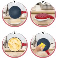 Venteo – Crêpière électrique 800W – Revêtement antiadhérent – Cuisson homogène pour crêpes, pancakes, galettes – Entretien facile