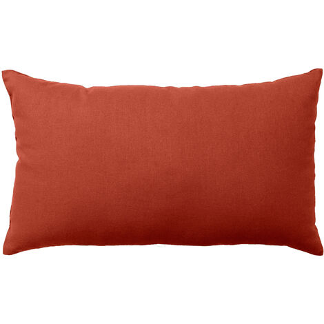 Homemaison – Coussin de sol non déhoussable en coton 100% – Coloris brique – Dimensions 30x50 cm – Rembourrage fibres polyester