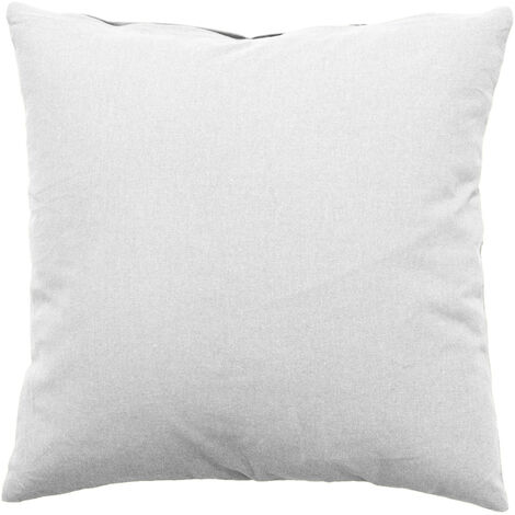Coussin déhoussable uni en coton Blanc 60x60 cm (1/5)
