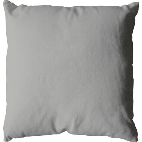 Coussin déhoussable 40 x 40 cm LOLA 100% coton coloris GRIS