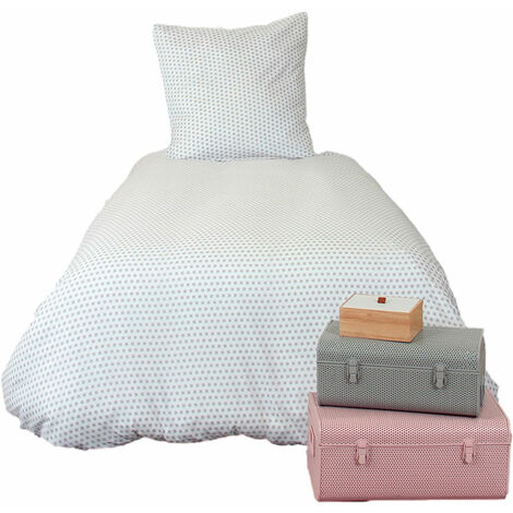 Parure de couette microfibre 82 g/m² 140x200 POIS (1/5)