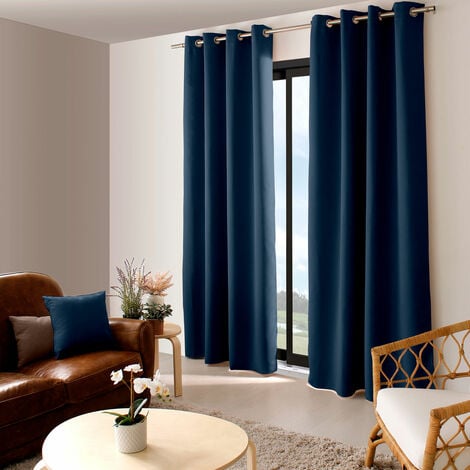 Rideau occultant OBSKUR 140 x 240 cm coloris BLEU MARINE