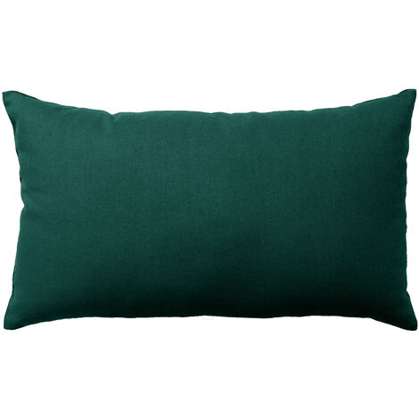 Homemaison – Coussin de sol non déhoussable 30x50 cm – 100% coton vert foncé – Rembourrage fibres polyester pour confort optimal