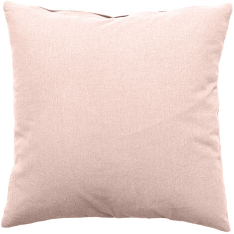 Homemaison – Coussin déhoussable en coton vieux rose 40x40 cm – Housse 100% coton panama – Lavable à 30°C – Rembourrage polyester 350g
