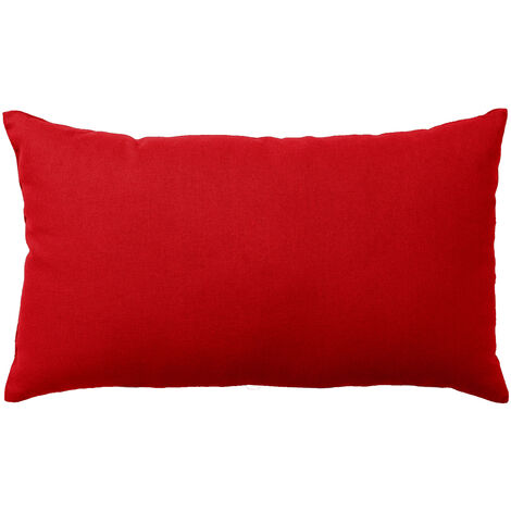 Homemaison – Coussin de sol 30 x 50 cm en coton rouge – Rembourrage en fibres polyester – Confort optimal pour intérieur et extérieur