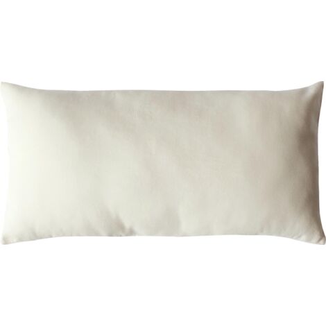 Coussin non déhoussable en coton uni Ecru 30x50 cm