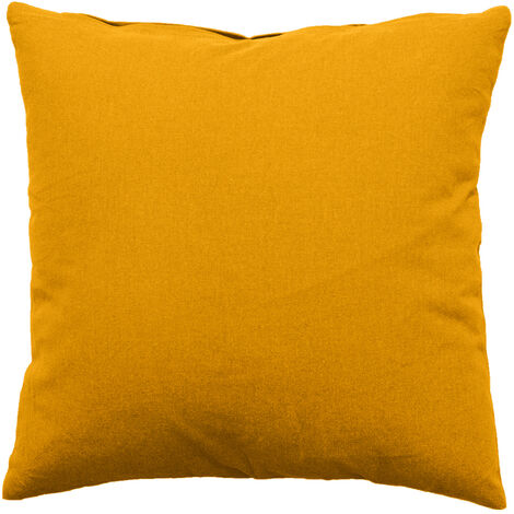 Homemaison – Coussin déhoussable 40 x 40 cm en coton uni – Housse réversible avec fermeture zippée – Lavable à 30°C pour entretien facile