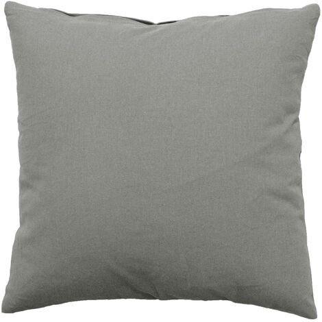 Coussin déhoussable uni en coton Gris clair 40x40 cm
