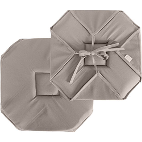 Homemaison – Galette de chaise 40x40 cm – 100% polyester – Épaisseur 2,5 cm – Rabats avec nouettes pour maintien – Confort optimal