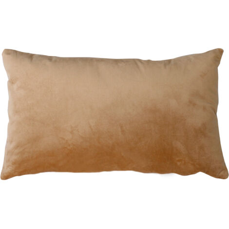 Coussin velours polyester déhoussable 30x50 cm NOUNOURS SABLE (1/3)