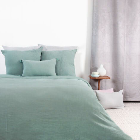 Parure de couette 260x240 FABRIK gaze de coton AMANDE (1/3)