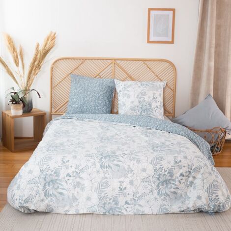 Parure de couette polycoton 60 fils 260x240 réversible TOILE (1/5)