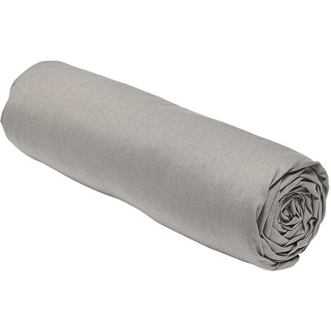 Drap housse 100% coton 140x190 bonnet 23 ESSENTIAL Beige Dune