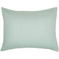 Taie d'oreiller rectangle coton bio 50x70 ORGANIC coloris Celadon
