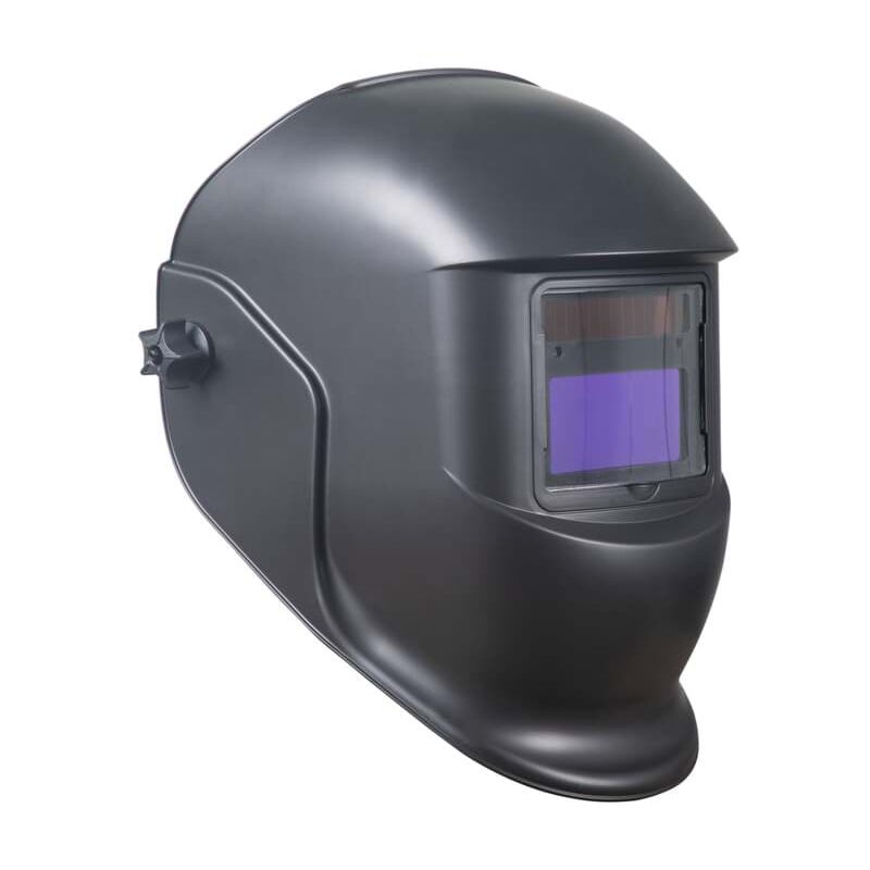 Scheppach Casque de soudage Automatique AWH-500BL - Grand Champ de Vision - Obscurcissement progressif Automatique & réglable - Capteur & Cellule Solaire avec Batterie - Temps de réaction 0,2-0,83ms