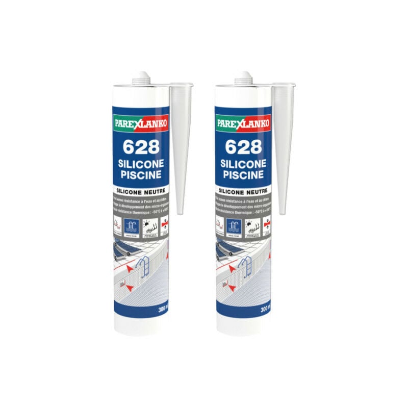 Parexlanko - Lot de 2 Mastics acryliques 613 Joint acrylique - Blanc -  300ml - Blanc - Piscine