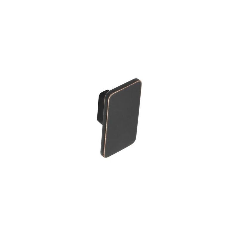 Bouton pour meuble moderne SIRO Zamak - 58 x 33 mm - Cuivre noirci brossé