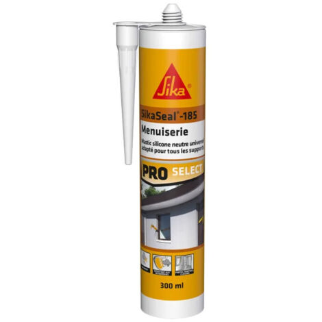 Sika – Mastic silicone neutre 300ml – Transparent – Pour joints de menuiserie en bois, aluminium et PVC – Résistance aux intempéries - Sikaseal-185 (1/7)