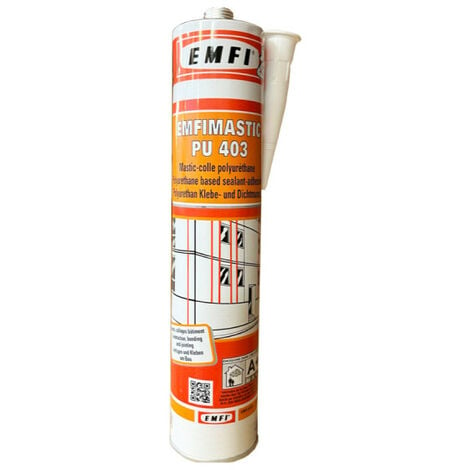 EMFI Mastic-colle polyuréthane EMFI PU 403 - noir 300ml x5 pas