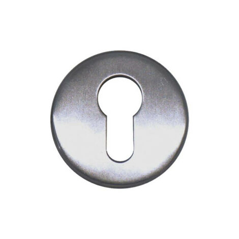 Rosaces rondes à cylindre - pour porte coupe-feu - inox 304 brossé mat x2