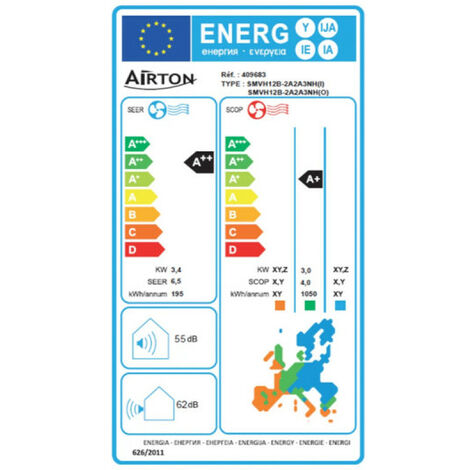 Pack Airton prêt à poser: Climatiseur Mono-split réversible 2500W