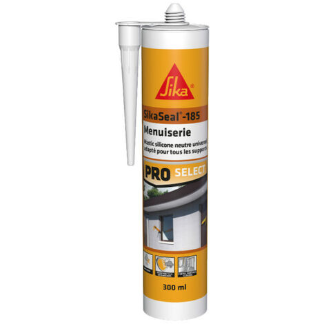 Mastic silicone SIKA Sikaseal-185 Menuiserie - Blanc PVC - 300ml (1/3)