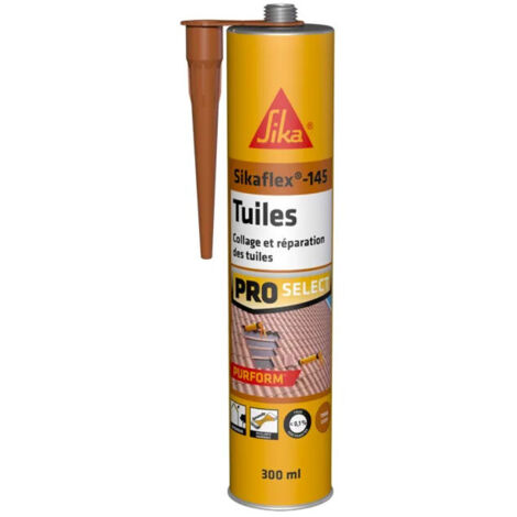 Sika – Colle souple pour tuiles – 300ml – Collage extérieur sur tuiles, plaques de fibres-ciment et liteaux en bois – Excellente adhérence - Sikaflex-145