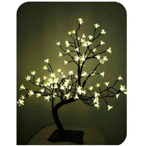 Arbre à LED Fleur De Cerisier 84 LED Blanc Chaud 120 Cm - Décoration de  fête BUT