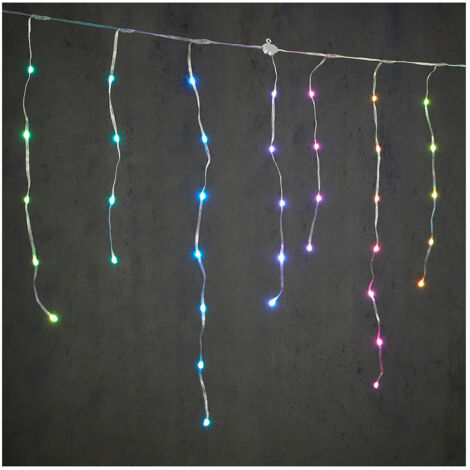Rideau LED multicolore effet glaçon 300x70cm (1/3)