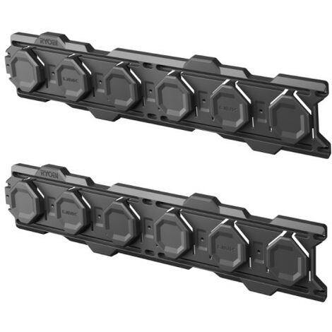 RYOBI Lot de 2 rails muraux pour Système Link - 84 x 16,5 cm - RSL2WR-2